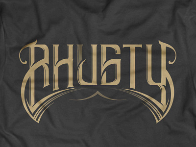 Rhusty Hook illustration monochromatic shirt t shirt typography vintage