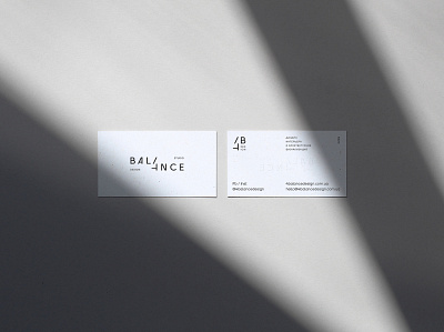 4Balance architecture balance brand identity branding business card design studio embossing interior design logo logotype