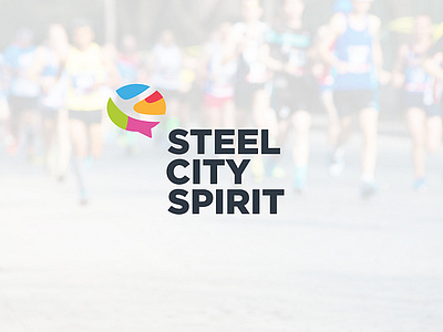 Steel City Spirit branding challenge contest design event half marathon icon logo logos marathon neighborhoods pittsburgh rivers simple social media tweet twitter vector
