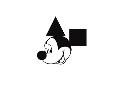 My Geometrical Primitives art circle disney geometric graphic design mickey mouse primitive square triangle