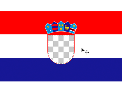 Croatia.psd croatia cut design process flag fun graphic design photoshop pixels psd squares