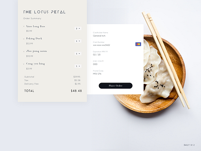 Credit Card Checkout - Daily UI Day #002