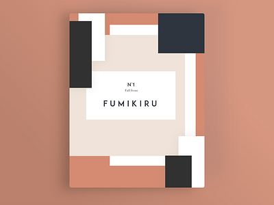F U M I K I R U. bold design fumikiru illustrations japanese kensei magazine minimal poster shapes typography visual design