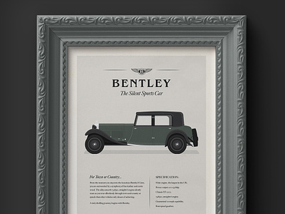 1930's Bentley 8 Litre - Advertisement