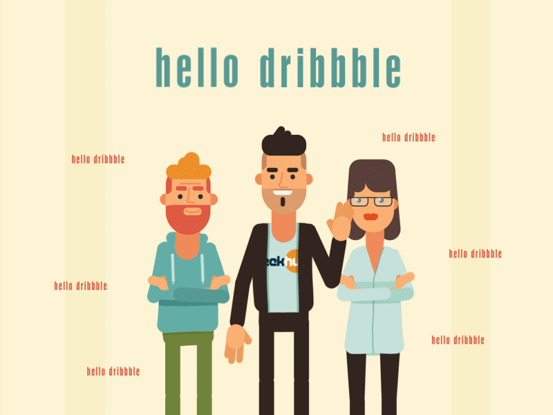 Dribbble Hello animation character animation motion design motion graphics