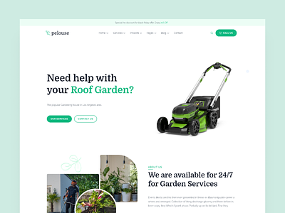 Pelouse - Landscape Gardening Website business creative design figma html5 tailwind website