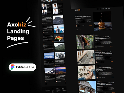 Axobiz - Axobiz is a Modern and Minimal HTML Blog Template