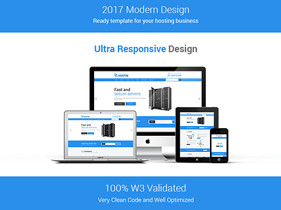 Hostix - Responsive Hosting Website HTML5 Template bootstrap hosting website hostix html5 site template themeix web design website