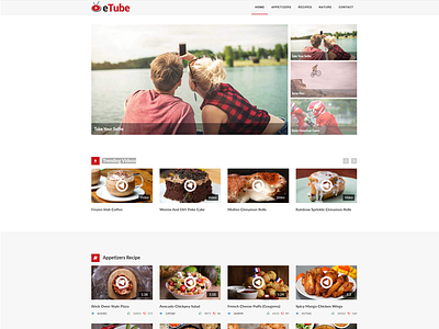 Etube Responsive Blog Template blog blog template blogging ghost uiux vimeo website design youtube