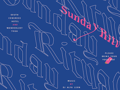 sunday ritual crop austin music poster texas typography yoga