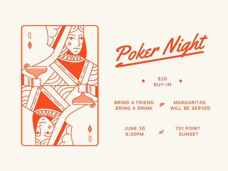Poker Night Invite byob cards queen margarita invite poker