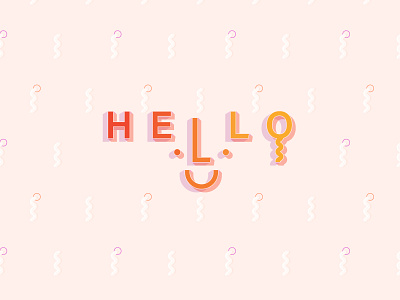 Peachy Hello adobe illustrator colorful design hello illustration peachy springtime vector