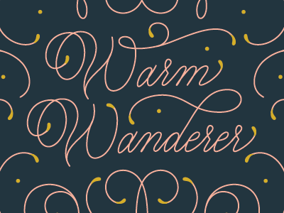 Warm Wanderer calligraphy custom type flourish hand lettering hand made type lettering script swash type typography
