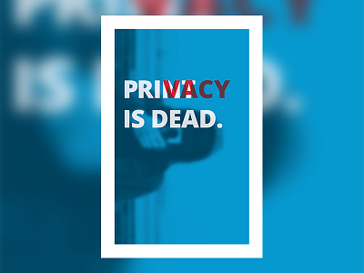 Privacy Is Dead Poster commentary design hot topics photoshop poster print privacy technology type ui ux world events