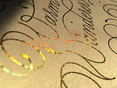 Warm Wanderer - Gold Foil calligraphy flourish foil gold hand drawn type hand lettering lettering type typography wanderer warm