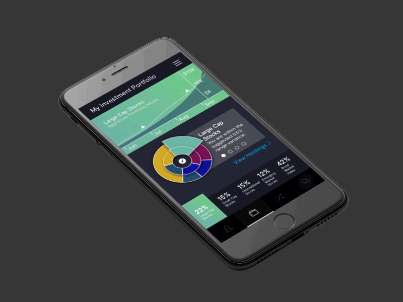 Portfolio Analyzer Concept analyzer app design finance gif management money portfolio ui ux uxinmotion wallet