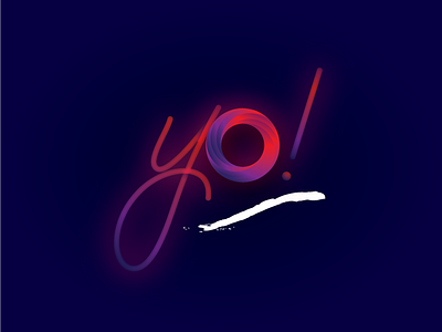Yo. adobe illustrator experimentation gradient illustration typography vector
