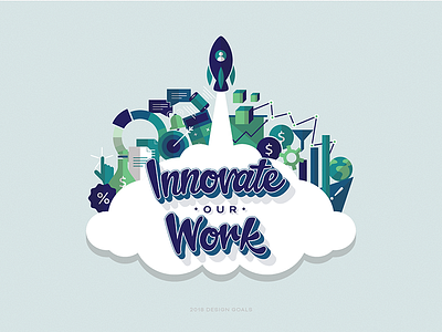 Innovate Our Work adobe illustrator colorado design goals illustration lettering poster team posters
