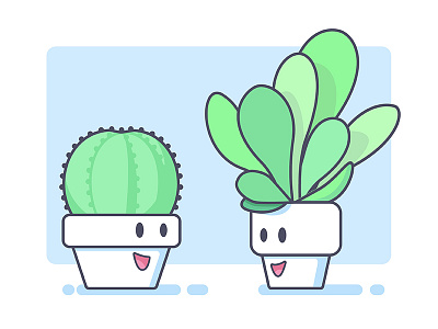 Plant Friends cacti cactus friend green illustration plant planter succulent