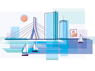 Boston boston charles charlesriver city cityscape geometric layer layered layers prudential river sail sailboat sailing skyline