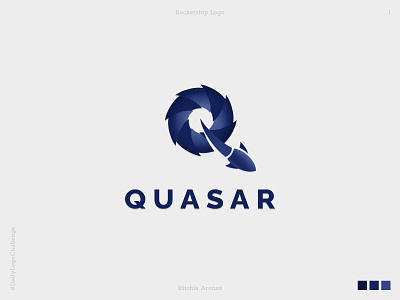 Quasar - Daily Logo Challenge 1/50 branding dailylogochallenge design flat icon illustration logo minimal typography vector