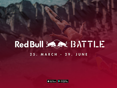 Red Bull Battle app branding campaign design logo typography