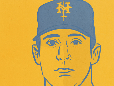 Matt Harvey baseball illustration