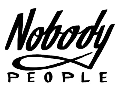 Nobody People hand lettering lettering title type