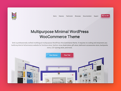 SINK - WooCommerce WordPress Theme material minimal shop