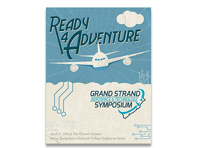 Grand Strand Aerospace & Tech Symposium aerospace aircraft booklet poster technology vintage