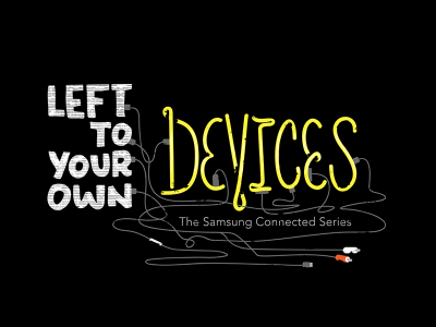 "Devices" final film title treatment film handtype lettering