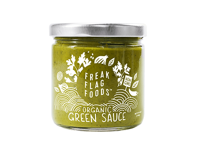 Freak Flag Foods branding illustration packaging