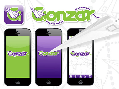 Gonzar Branding app branding illustration logo typography ui design