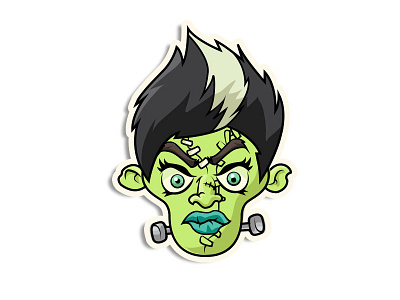 Zombie Bride avatars. icons emoji emoticon sticker vector zombie