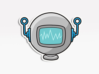 Vid Bot avatars. icons emoji emoticon robot sticker vector