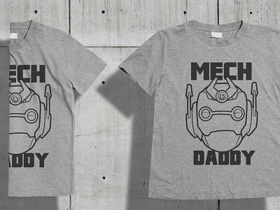 Mech daddy T-Shirt design avatar emoji icons mech robot t shirt