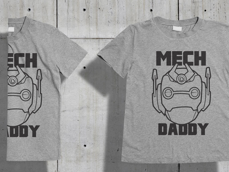 Mech daddy T-Shirt design t-shirt mech emoji icons avatar robot