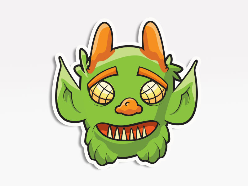 Alien Invader creative market monsters. stickers emoticon emoji avatar