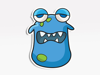 Slugg Monster avatar creative market emoji emoticon monsters. stickers