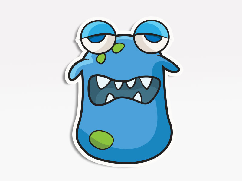 Slugg Monster creative market monsters. stickers emoticon emoji avatar