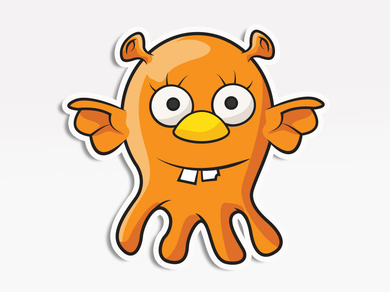 Quadrapuss creative market monsters. stickers emoticon emoji avatar