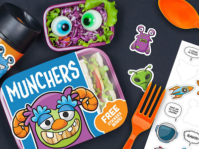 Munchers avatars creative market digital pack emoji emojis icons monsters package design stickers vector