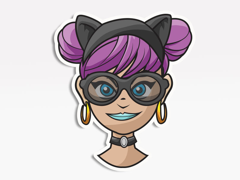 Cat Burgler vector icons digital pack stickers emojis emoji avatars creative market cosplay