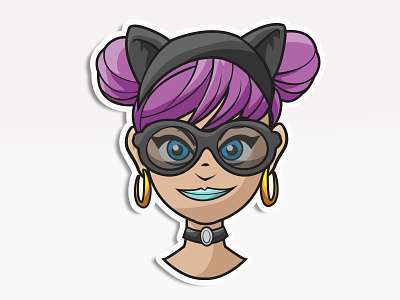 Cat Burgler avatars cosplay creative market digital pack emoji emojis icons stickers vector
