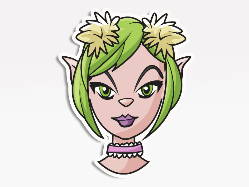 Girl with Pom Poms vector icons digital pack stickers emojis emoji avatars creative market cosplay
