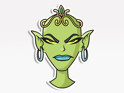 Goblin Queen avatars cosplay creative market digital pack emoji emojis icons stickers vector