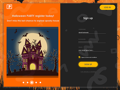 Halloween SignUp Form