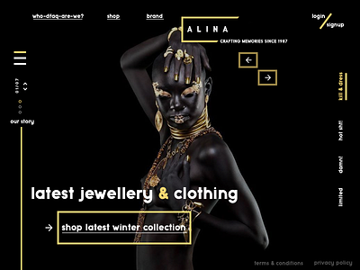 Alina website concept app branding typography concept design graphic minimal sketch ui ux web website