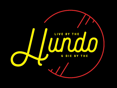 Live By The Hundo & Die By The Hundo 100 competition script skee ball type typography