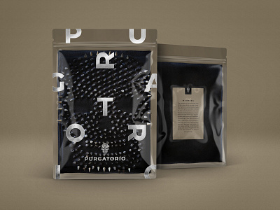 Purgatorio Packaging branding design logo packaging typography